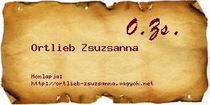 Ortlieb Zsuzsanna névjegykártya